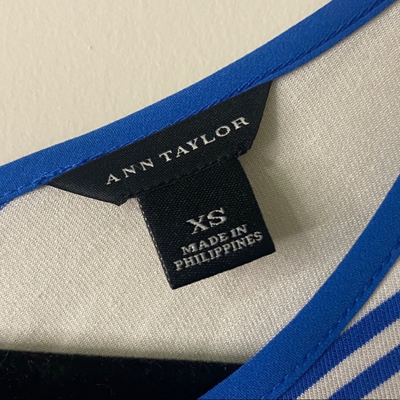 Ann Taylor Blue Striped Maxi Dress (XS) - Picture 8 of 11